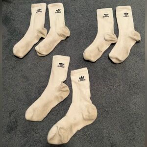White Adidas Athletic Socks